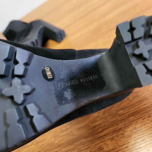 Rebecca Minkoff Dessey Platform Chelsea Boot Black Suede - Picture 11 of 12